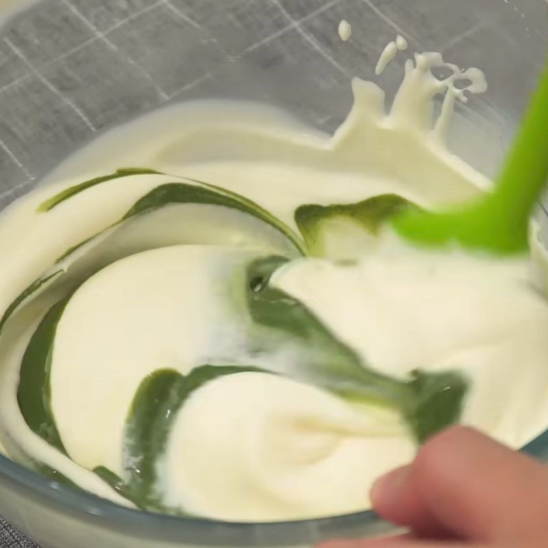 Step 5 Make matcha cheese cream Matcha birthday cake