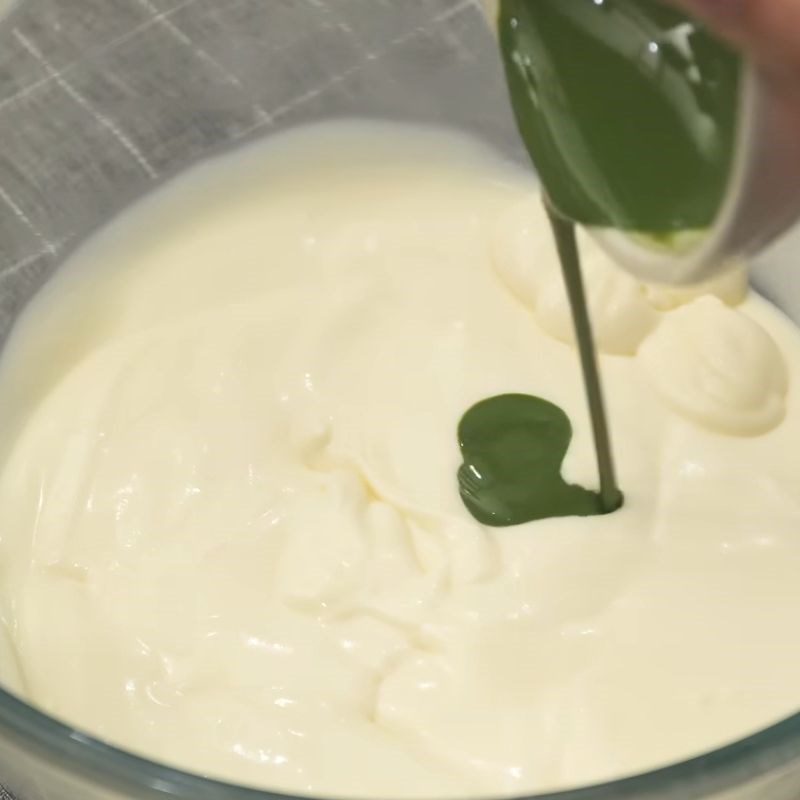 Step 5 Make matcha cheese cream Matcha birthday cake