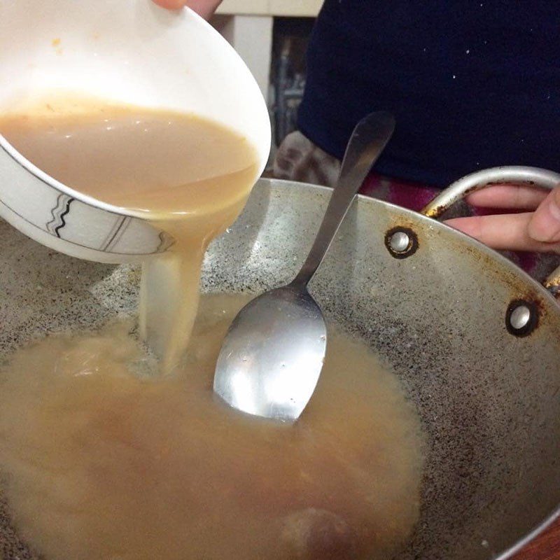 Step 5 Making dipping sauce for shrimp rice cakes