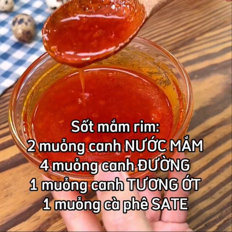 Step 1 Make the sauce for Fried quail eggs with fish sauce (Recipe shared from Tiktok to cook with Tastetutorial.com)