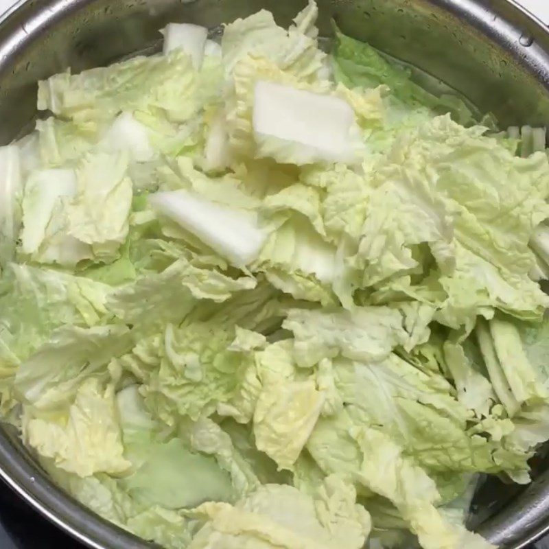 Step 2 Boil Napa Cabbage Boiled Napa Cabbage