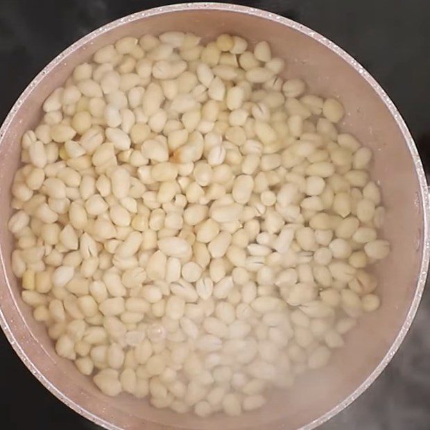 Step 2 Boil peanuts Peanuts soaked in soy sauce