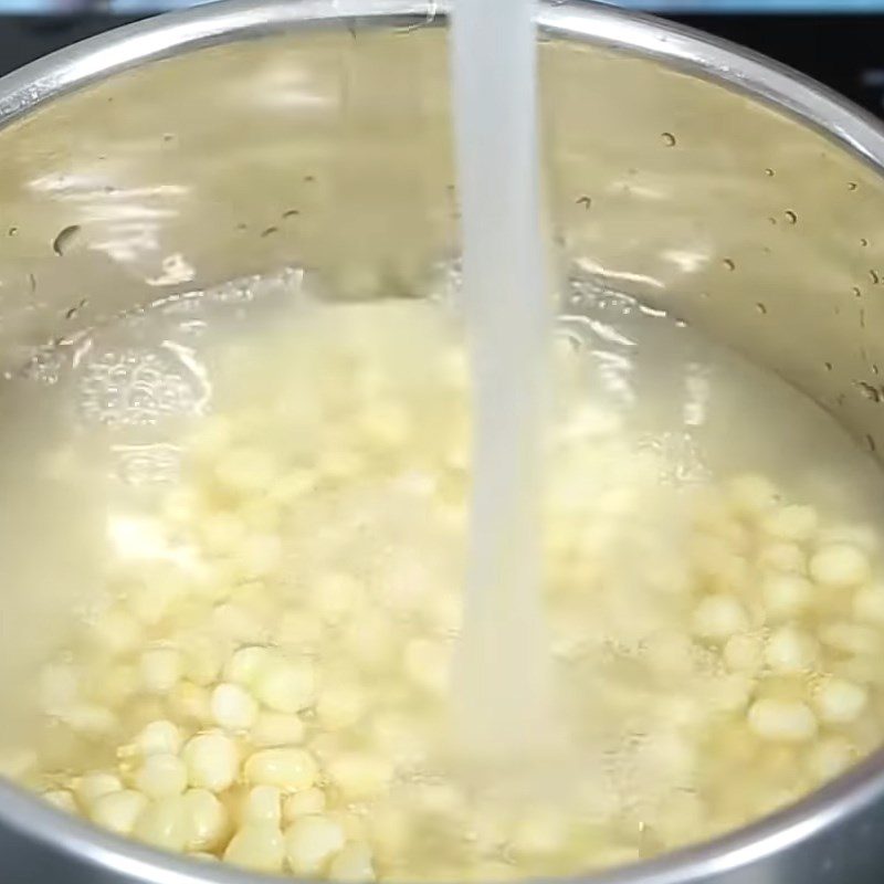 Step 1 Boil the corn Spicy Garlic Corn