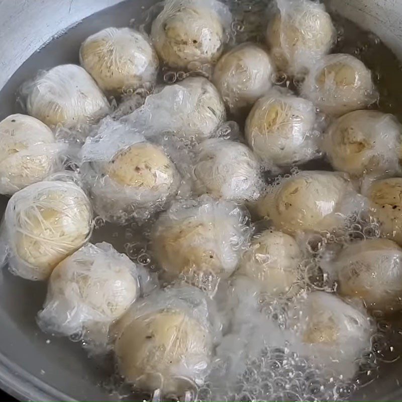 Step 4 Boiling Vegetarian Meatballs