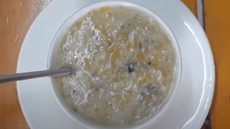 Eel porridge with pumpkin