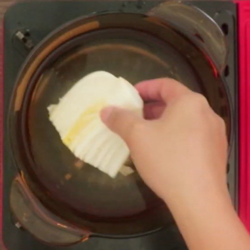 Step 2 Cook Napa cabbage for Vegetarian Hu Tieu Noodle