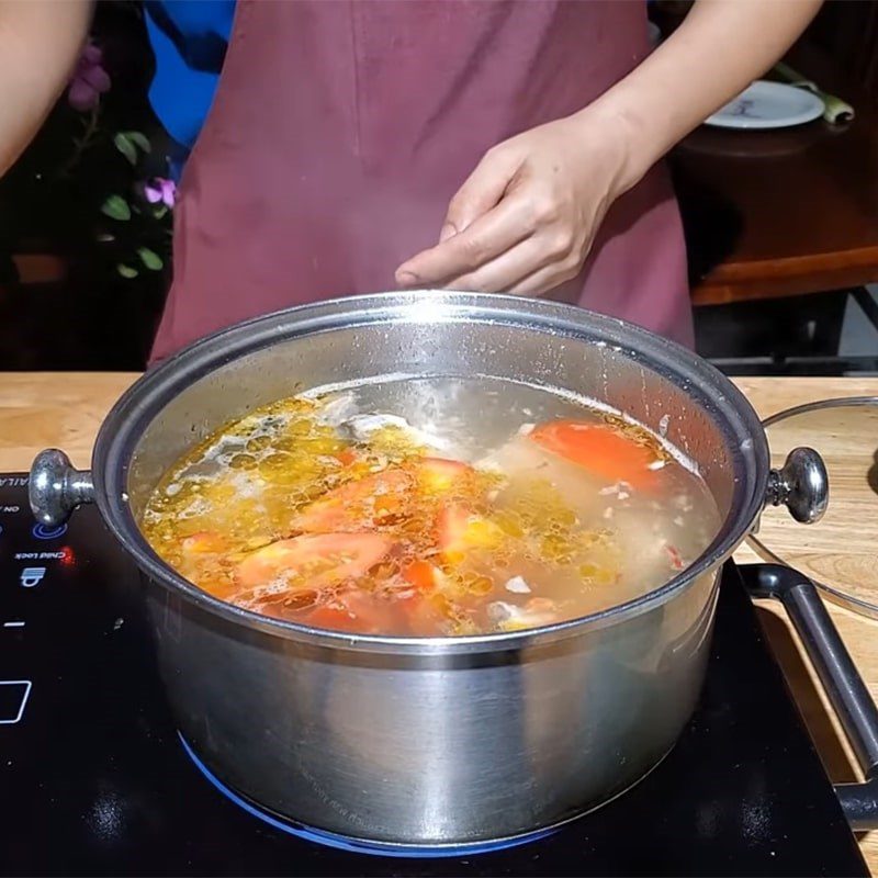 Step 3 Cooking Mackerel Soup