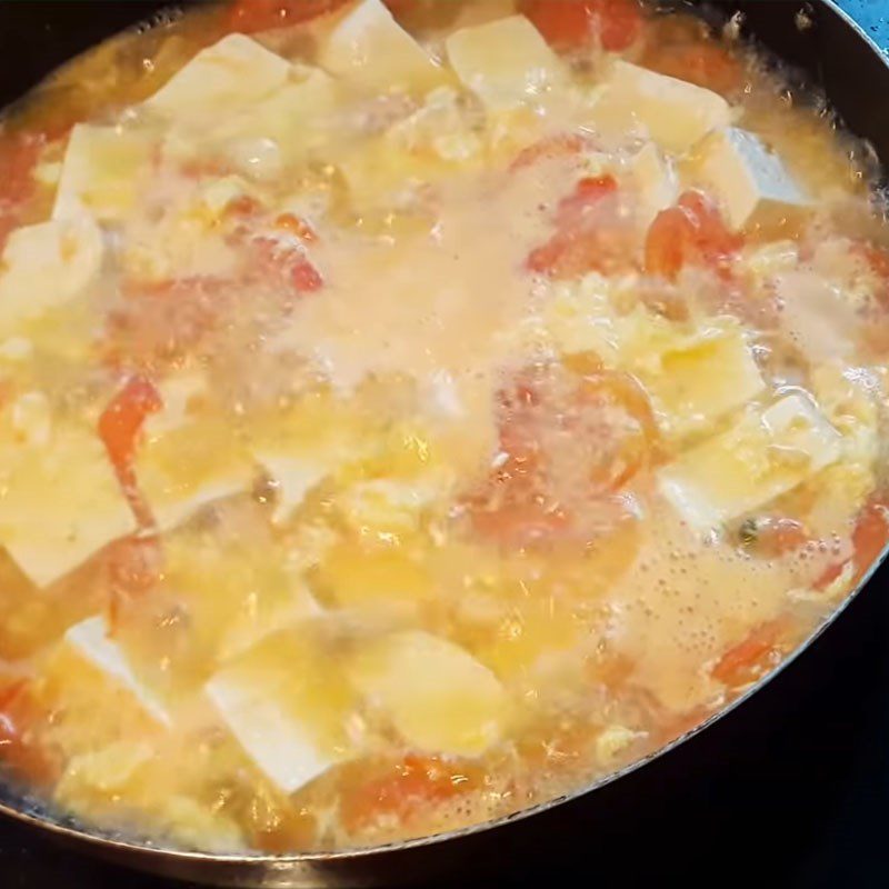 Step 3 Cook Tomato Tofu Soup Tomato Egg Tofu Soup