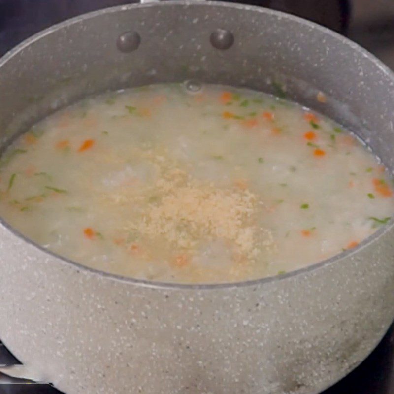 Step 5 Cooking oyster vegetable porridge