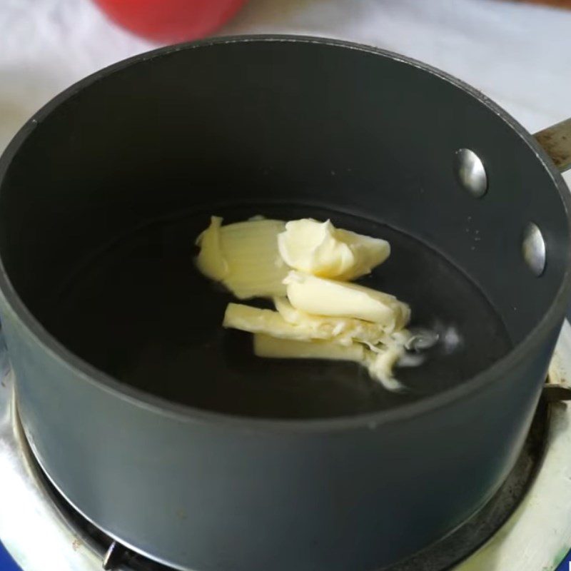 Step 3 Cook the cream puff dough mixture Mango cream puff