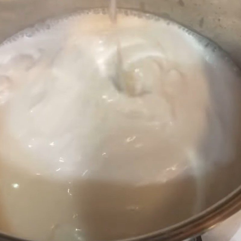 Step 4 Cook coconut milk Blue butterfly flower sticky rice with coconut milk using a rice cooker