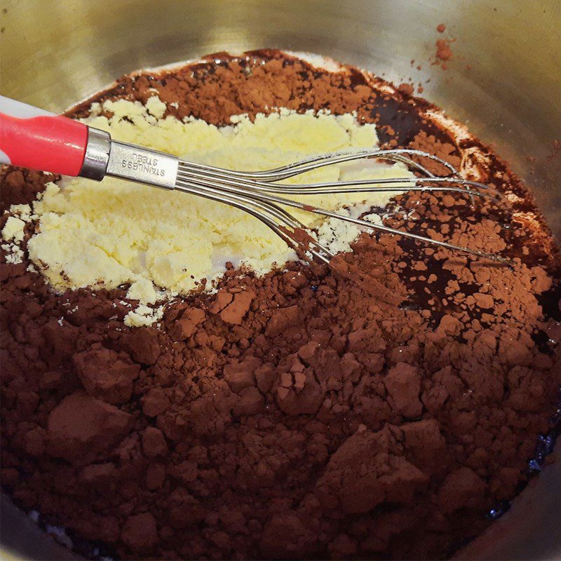 Step 2 Cook milk with cocoa powder Fresh Chocolate Milk