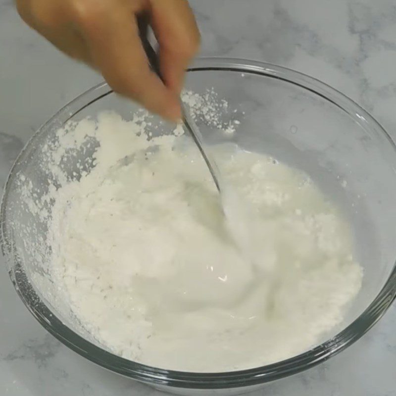 Step 3 Mix coconut milk Red bean pudding with coconut milk