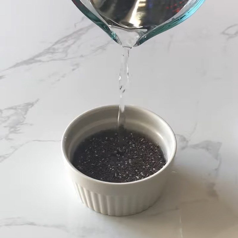 Step 1 Soak chia seeds Chia Seed Rose Milk