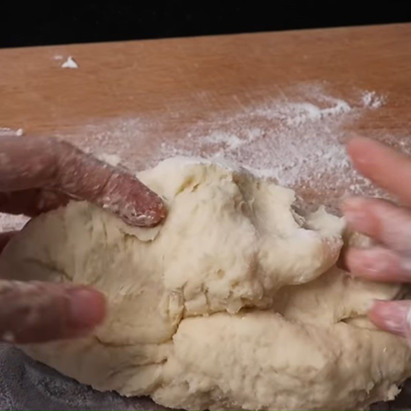 Step 2 Knead the dough for Bánh tiêu