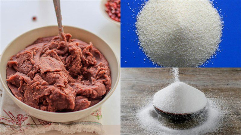 Ingredients for red bean pudding