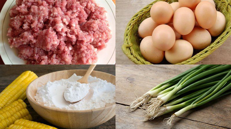 Ingredients for minced meat cake