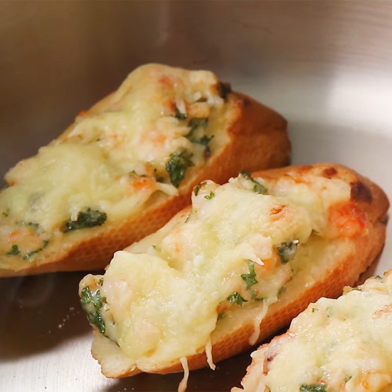 Step 5 Toasting bread Shrimp cheese toast