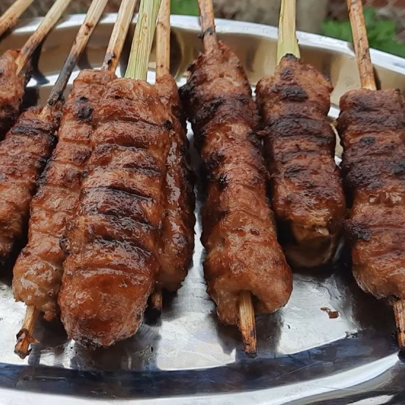 Step 4 Grilling spring rolls