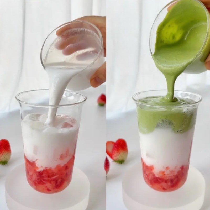 Step 2 Prepare matcha strawberry Matcha strawberry with fresh strawberries