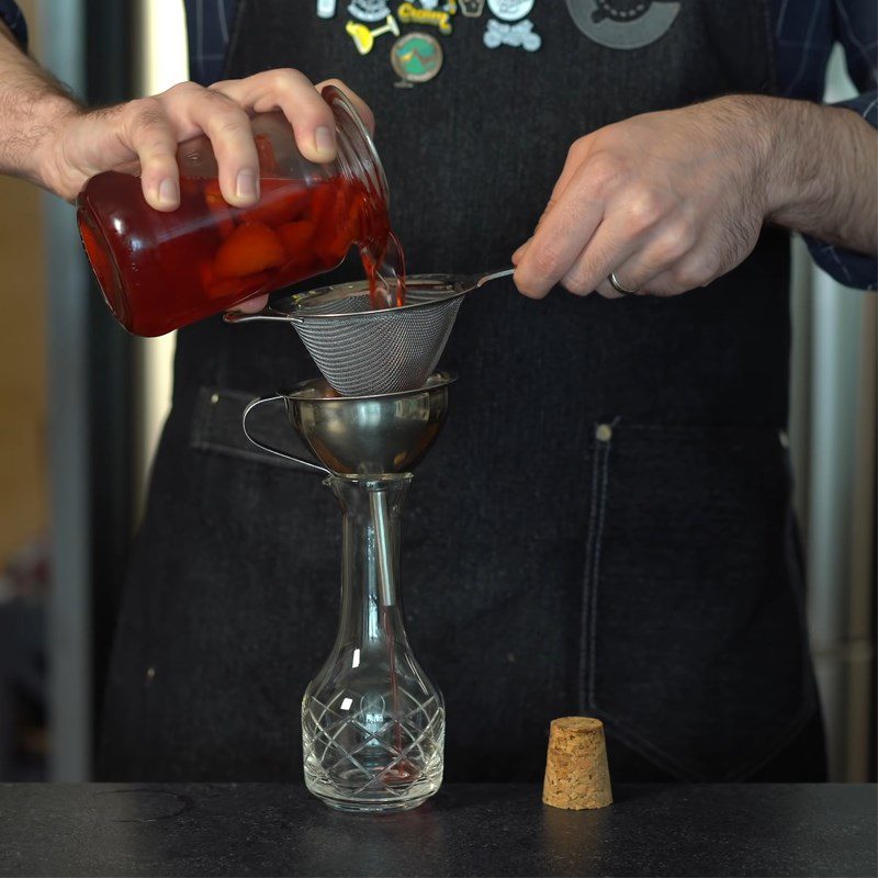 Step 2 Mix Strawberry Negroni Cocktail Strawberry Negroni Cocktail