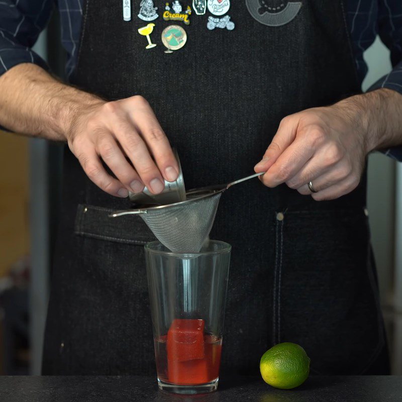 Step 2 Mix Strawberry Tequila Cocktail