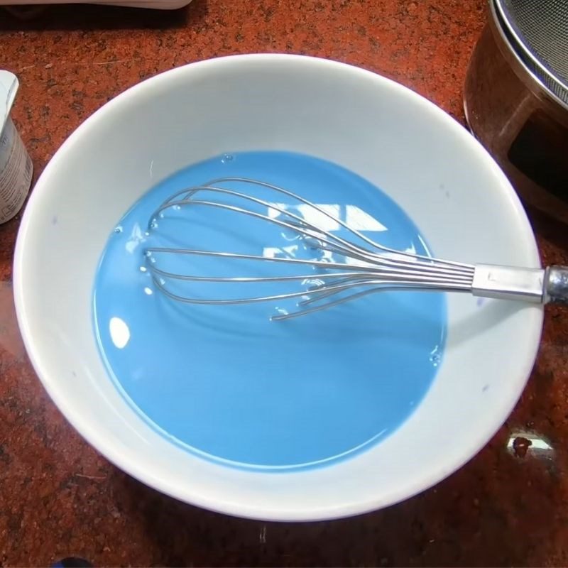 Step 2 Mixing the yogurt mixture Butterfly Pea Flower Yogurt from Dried Flowers