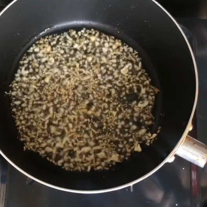 Step 2 Sauté garlic for Garlic Salt Rice Paper