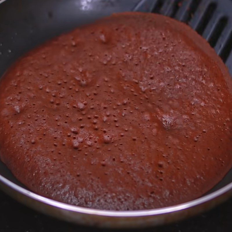 Step 2 Frying the cake Cake from pancake