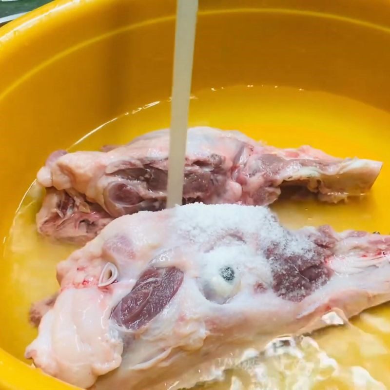 Step 1 Wash the Pork Cheeks Grilled Pork Cheeks with Satay