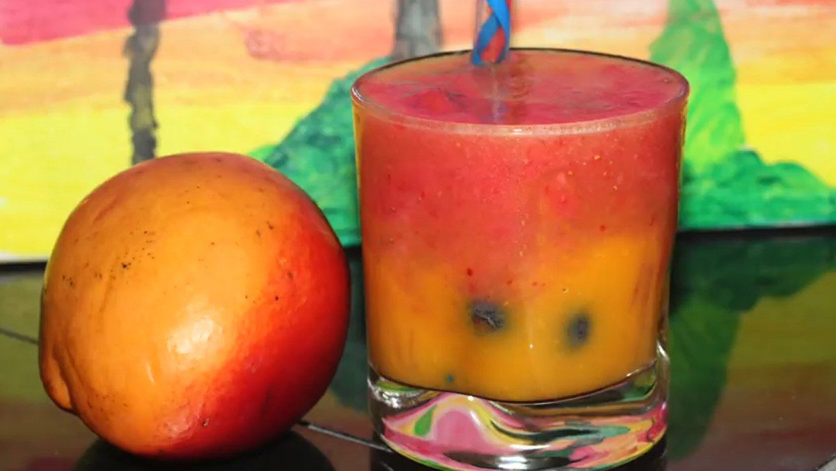 Pink sunset smoothie 2 layers