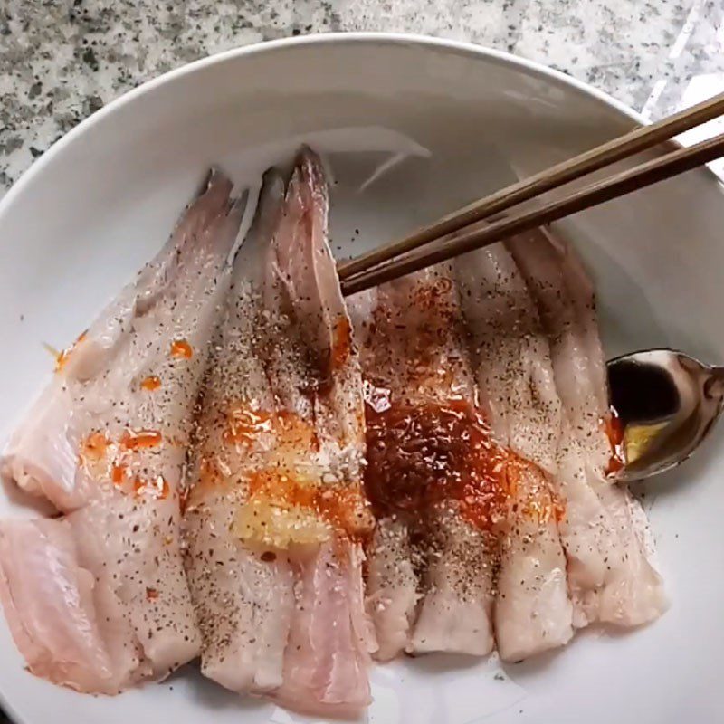 Step 1 Preparing the Catfish for Fried Catfish Fillet with Tamarind Sauce