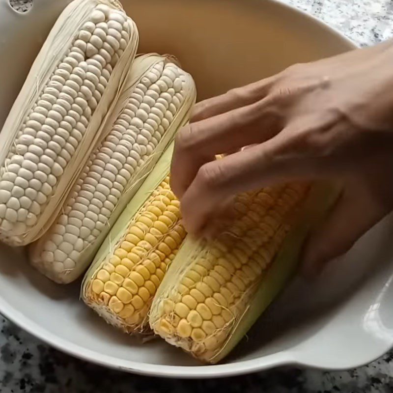 Step 1 Prepare the corn Stir-fried Corn with Dried Shrimp and Sausage