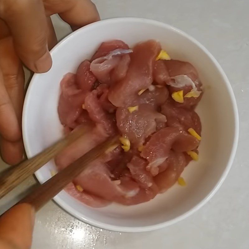 Step 2 Preparing and Marinating Beef Stir-fried Cabbage with Beef