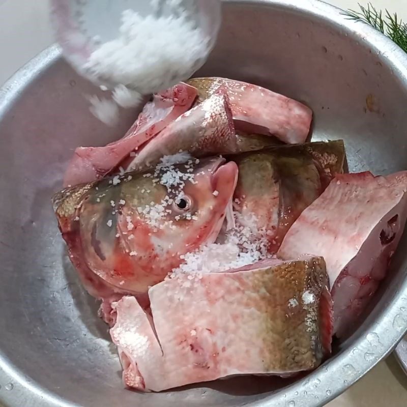 Step 1 Prepare the carp for Carp cooked with fermented rice