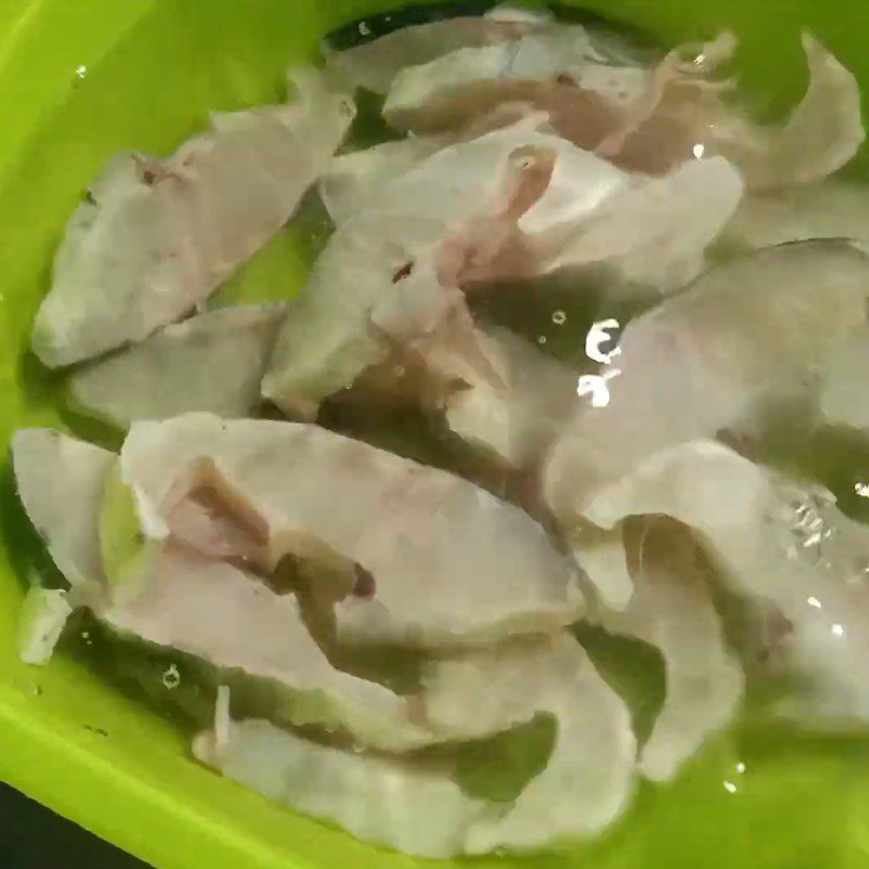 Step 1 Preparing sturgeon Fried Sturgeon