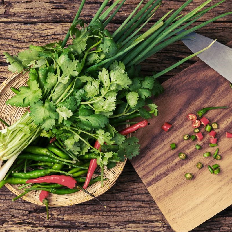 Step 3 Prepare the vegetables for Sour Ant Soup