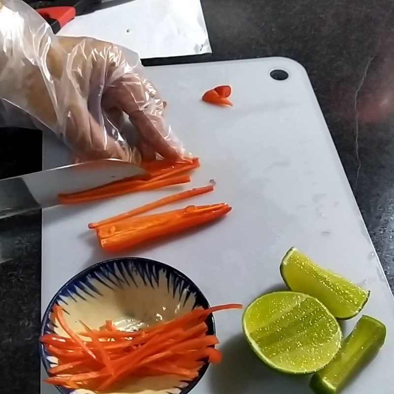 Step 2 Preparing the remaining ingredients Crispy Green Mango Squid Salad