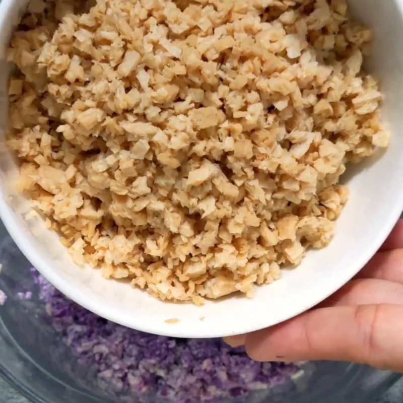 Step 1 Prepare the ingredients for Vegetarian Beef Balls from Purple Sweet Potato and Tofu