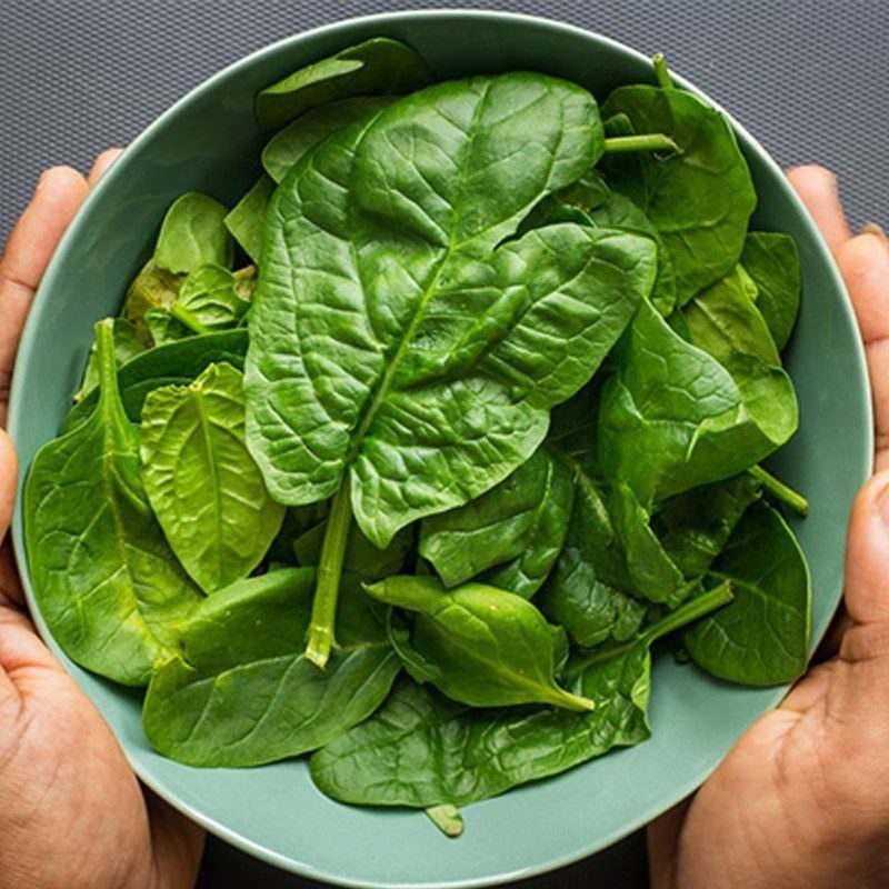 Step 1 Prepare spinach Chicken egg spinach porridge