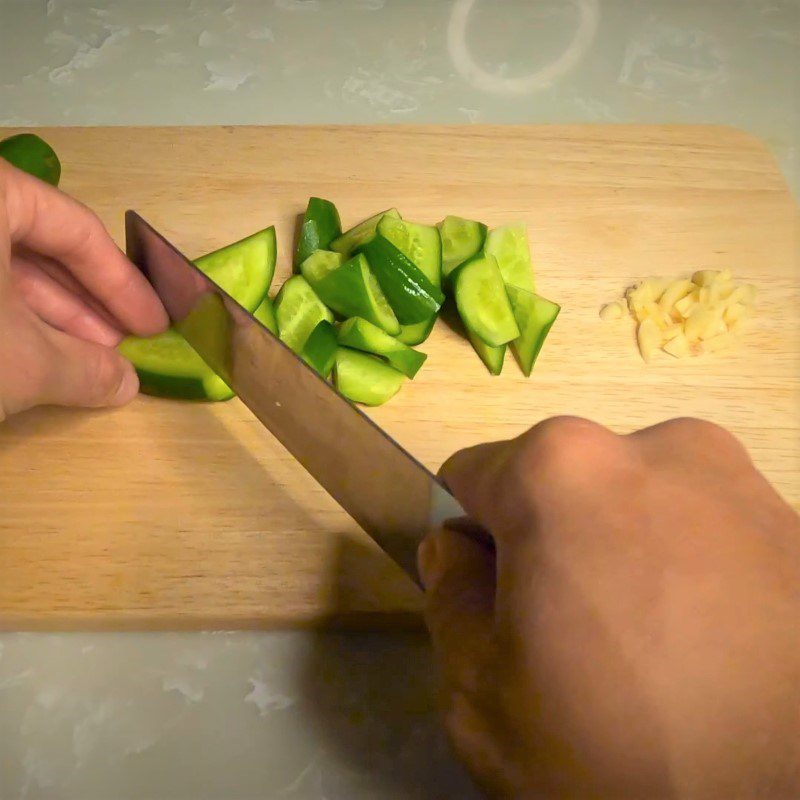 Step 1 Prepare cucumber for cucumber kimchi