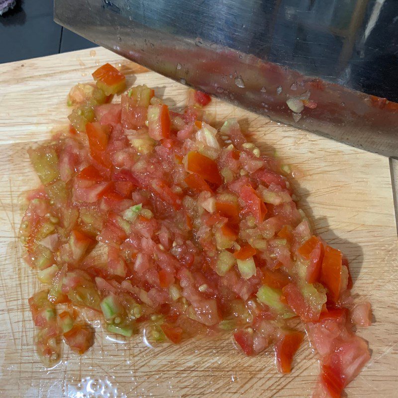 Step 1 Prepare the squid and other ingredients Stuffed Squid Fried with Tomato Sauce