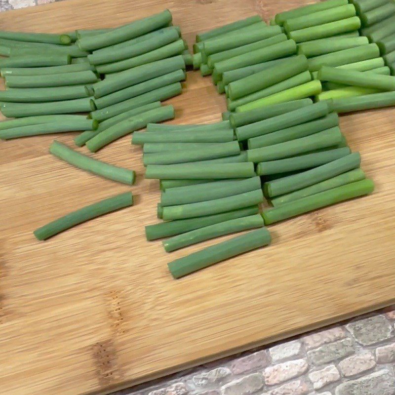 Step 1 Prepare the garlic shoots Spicy Stir-fried Garlic Shoots Korean Style