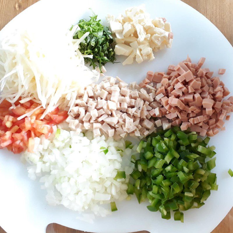 Step 2 Prepare the vegetables Mixed Toasted Bread