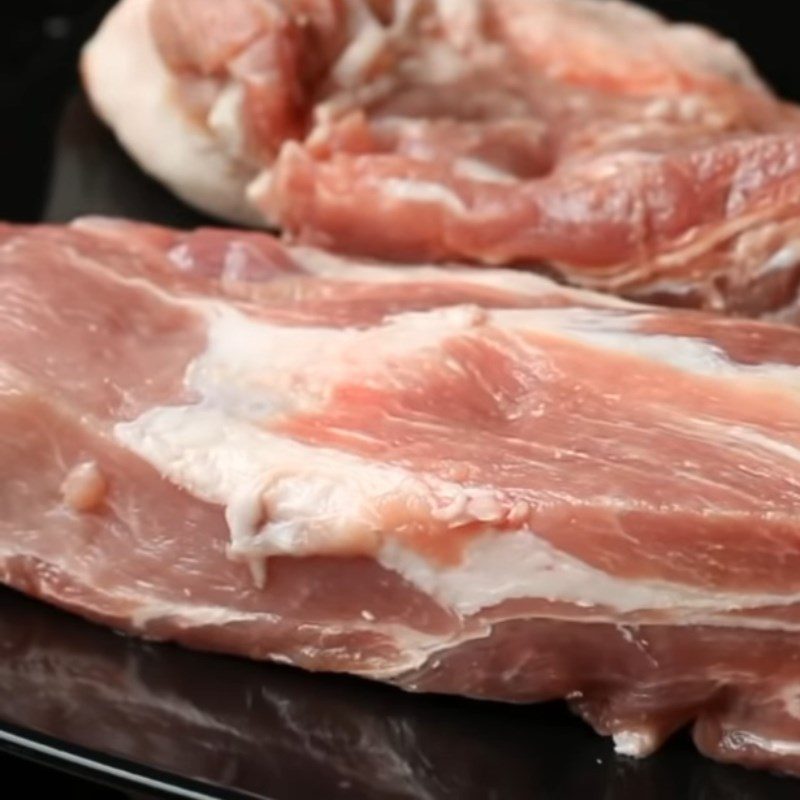 Step 1 Prepare the pork meat and bones for Dry Noodles with Char Siu