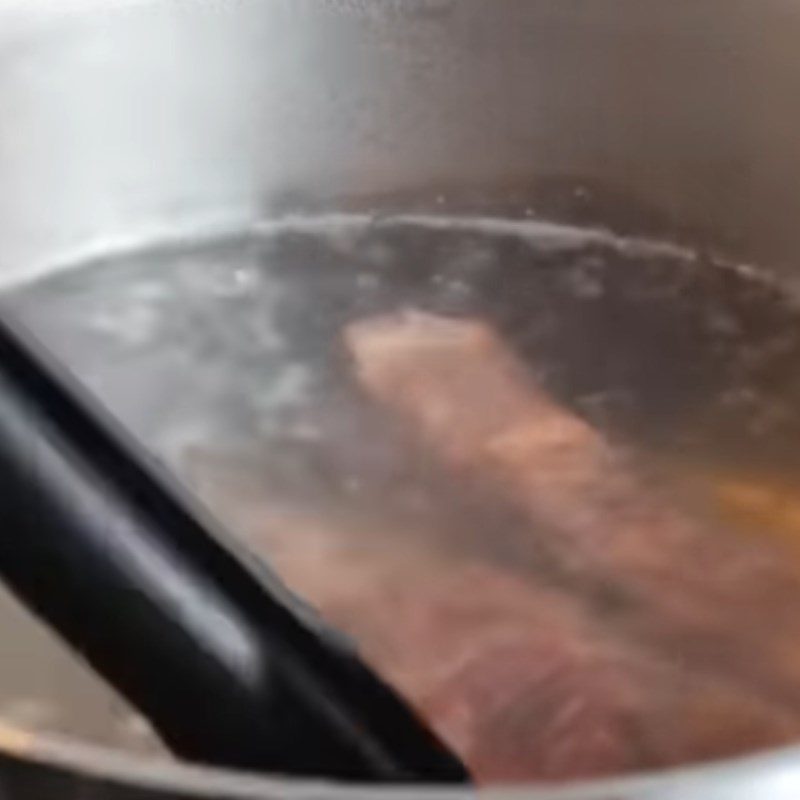 Step 1 Prepare the pork meat and bones for Dry Noodles with Char Siu