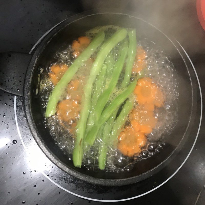 Step 3 Preparation and processing of vegetables Black pepper steak