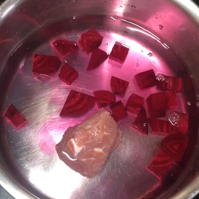 Step 1 Prepare and boil beetroot and beef Beetroot and Beef Porridge