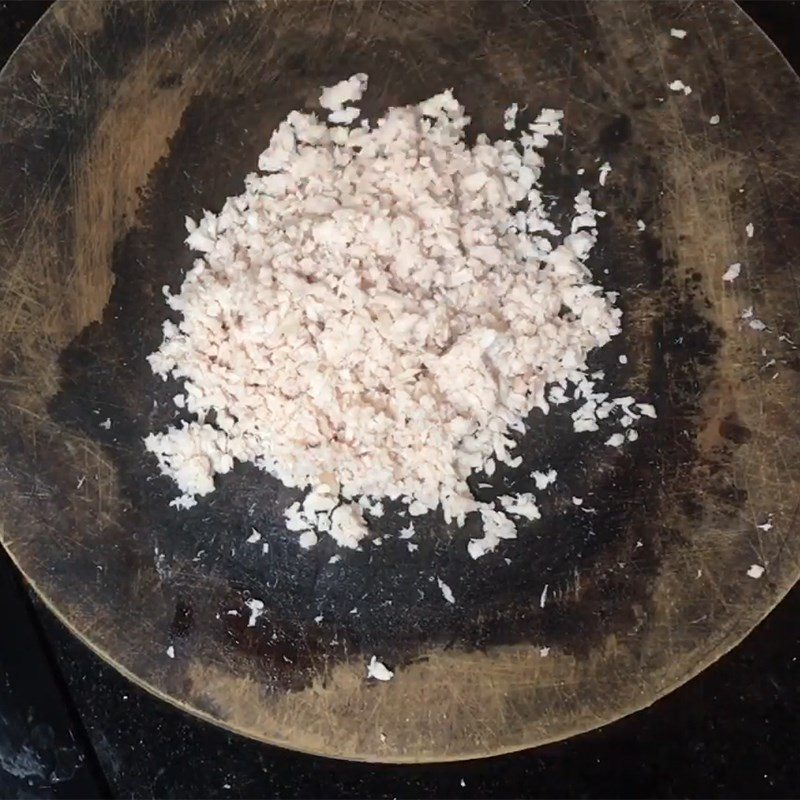 Step 1 Prepare and boil the meat for Pork and Malabar Spinach Porridge