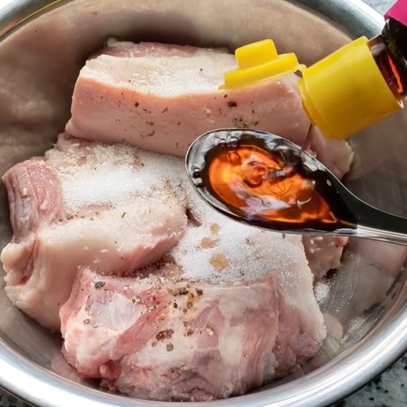 Step 1 Prepare and marinate the pork belly for Braised Pork Baguette